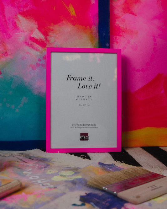 Bilderrahmen Holz Neonpink