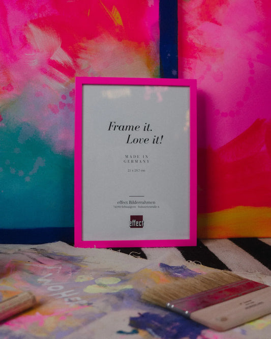 Bilderrahmen Holz Neonpink
