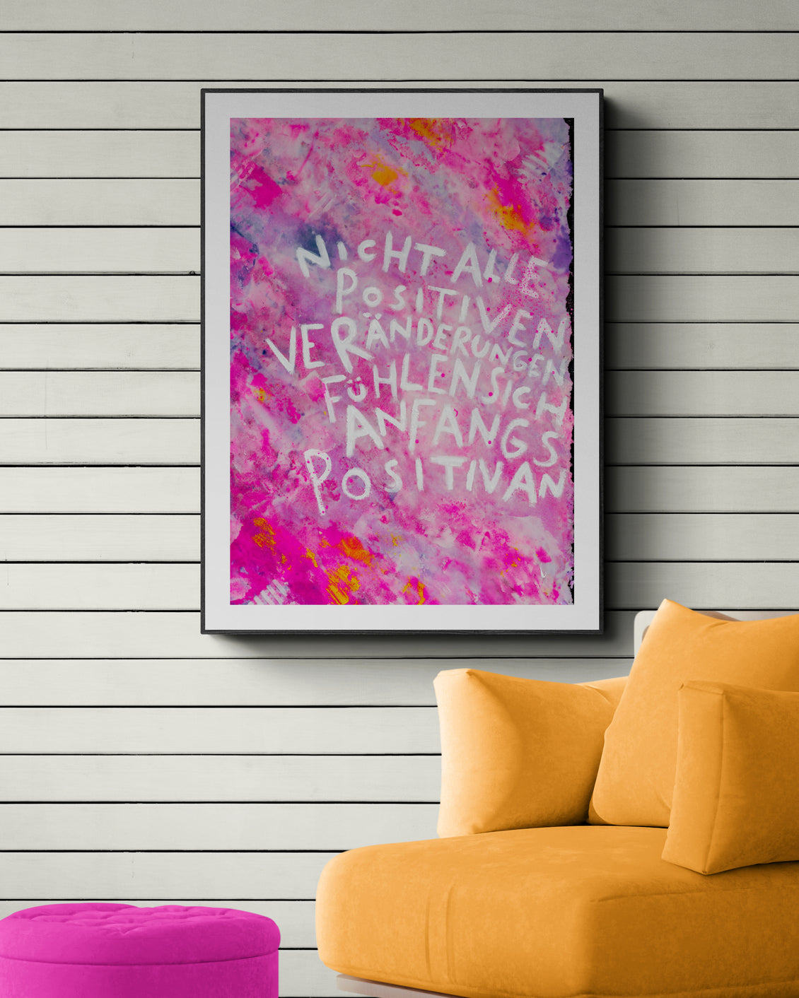 Kunstdruck „Liebes Ich“ von Natalie Irber – Inspirierender Spruch auf leuchtendem pinken Hintergrund. Fine Art Print mit handgeschriebenem Zitat für mehr Selbstliebe und Achtsamkeit. Erhältlich im Online-Shop als Wanddekoration oder Geschenkidee.